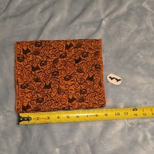 Bundle Of Cute Halloween Scarf And Bat Stud Earrings